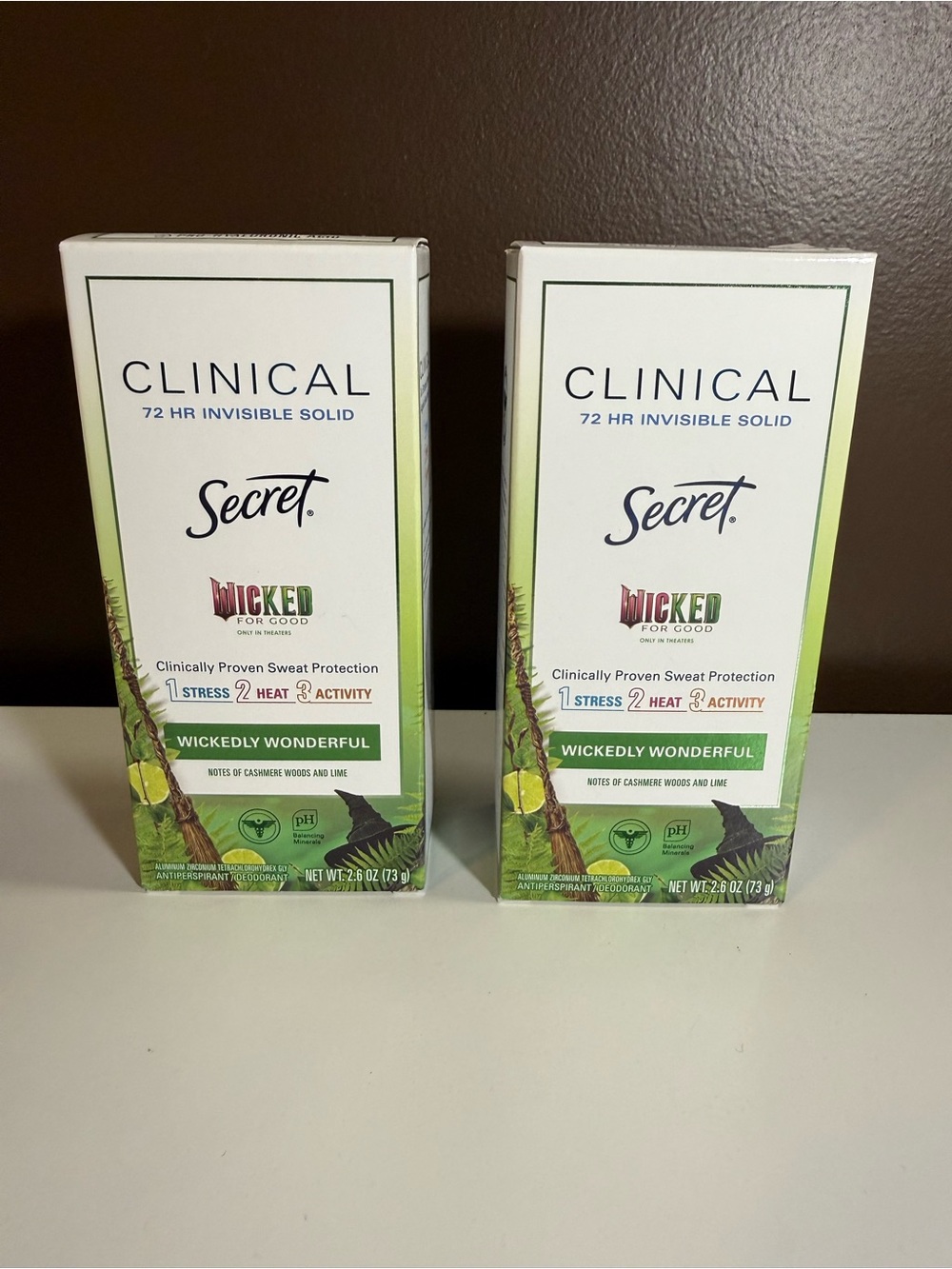 2 PACK Secret Clinical Wickedly Wonderful Wicked Antiperspirant Deodorant, NEW